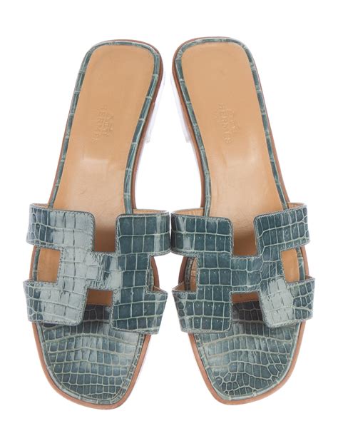 hermes oran sandals size 7|Hermes oran crocodile sandals.